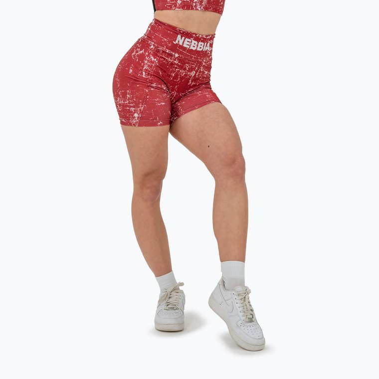 Spodenki treningowe damskie NEBBIA 5 Hammies High Waisted red