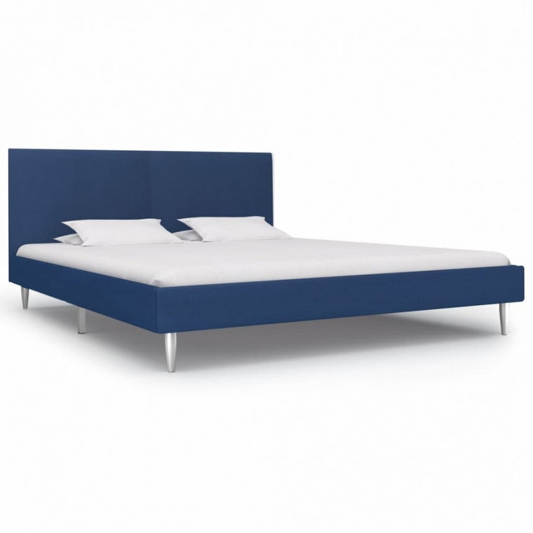 Rama łóżka, niebieska, tapicerowana tkaniną, 180 x 200 cm kod: V-280955