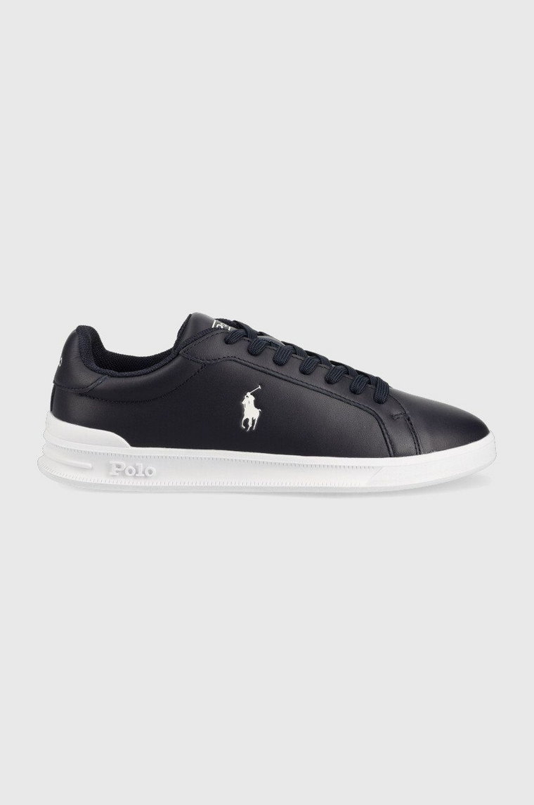 Polo Ralph Lauren sneakersy skórzane Hrt Ct II kolor granatowy 809846186001