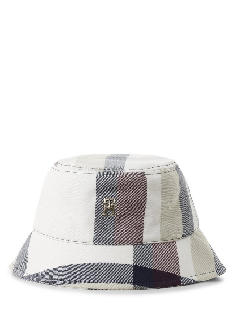 Tommy Hilfiger - Damski bucket hat, biały|wielokolorowy
