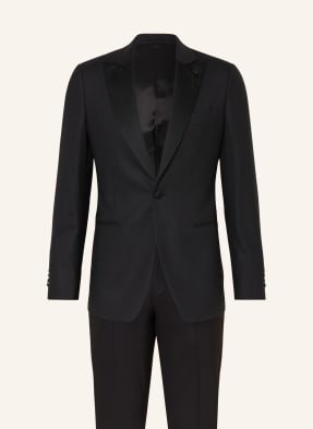 Lardini Smoking Extra Slim Fit Z Lampasami schwarz