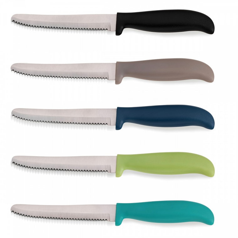nóż z ząbkowanym ostrzem, 11 cm, różne kolory kod: KE-11349