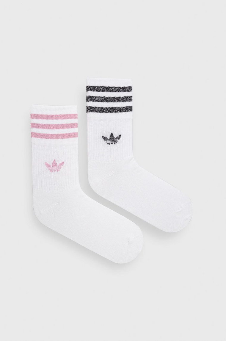 adidas Originals skarpetki (2-pack) damskie kolor biały HK0301