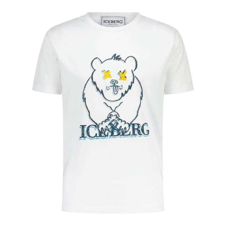 Koszulka z nadrukiem z bawełny Iceberg