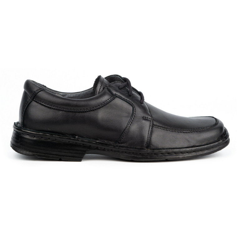 Buty męskie casual skórzane 0078W czarne