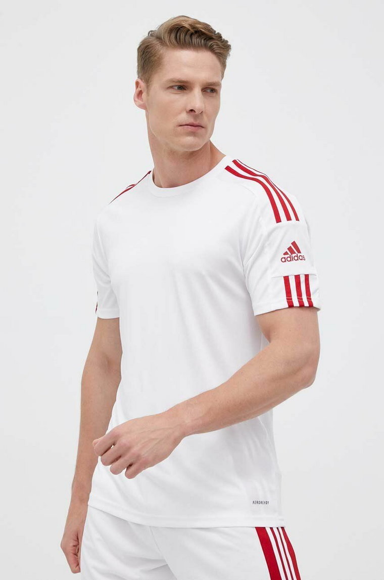 adidas Performance t-shirt treningowy Squadra 21 kolor biały z aplikacją GN5725