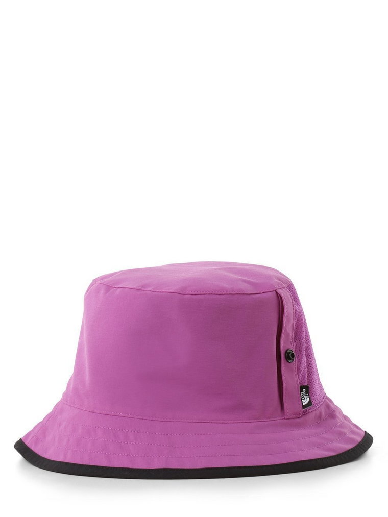 The North Face - Damski bucket hat z dwustronnym wzorem, lila|czarny