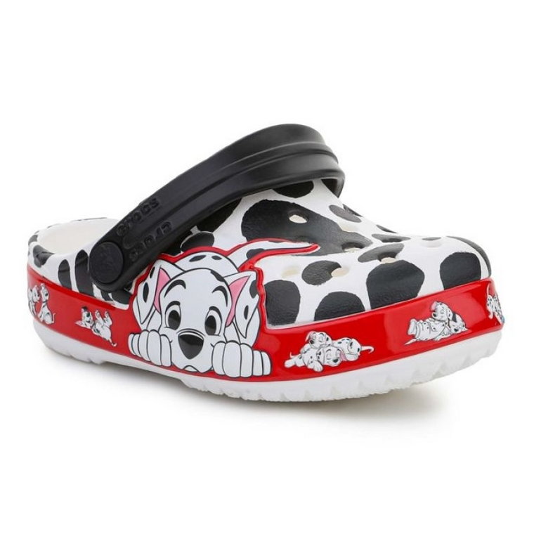 Klapki Crocs Fl 101 Dalmatians Kids Clog T 207485-100 białe czarne czerwone