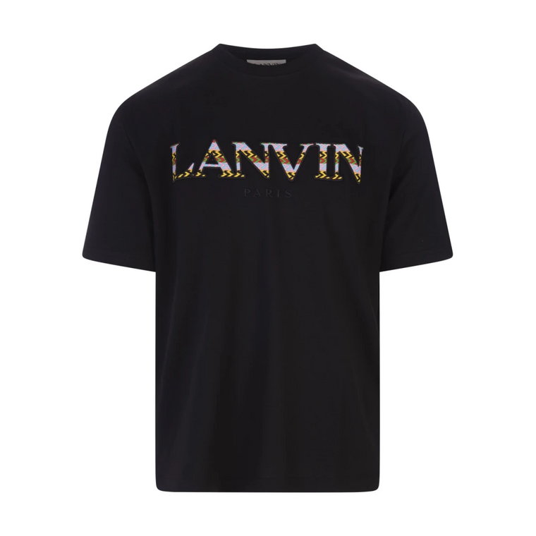 Czarne bawełniane koszulki i pola Lanvin