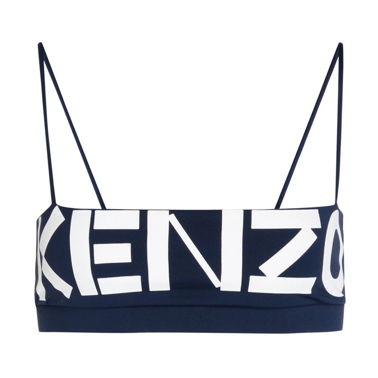 Niebieski Top z Logo Kenzo