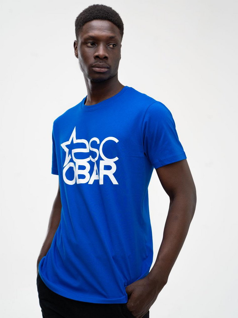 Koszulka Z Krótkim Rękawem Męska Niebieska Catch Big Logo