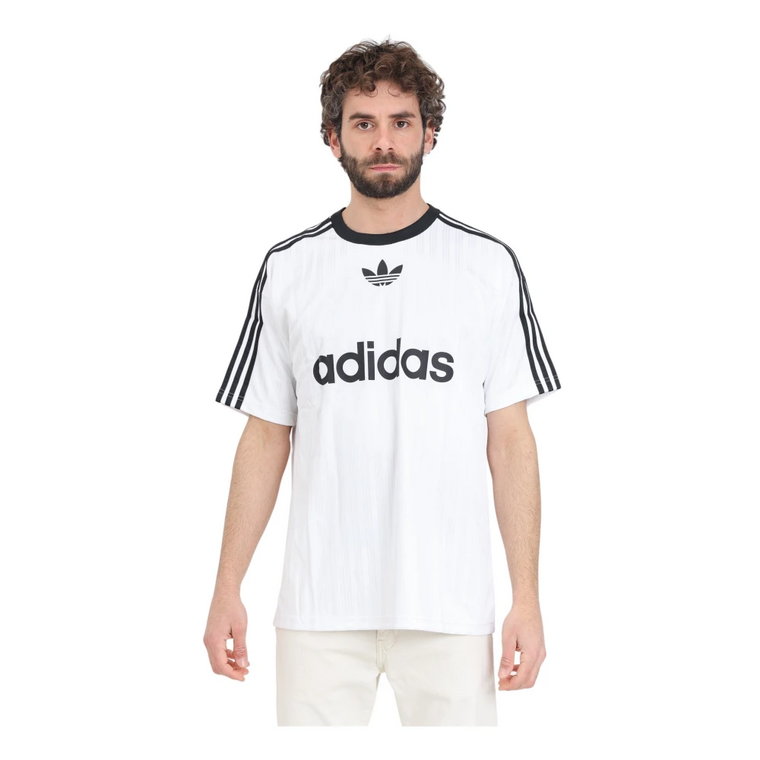 Ikoniczny Trifoglio Biała Koszulka Adidas Originals