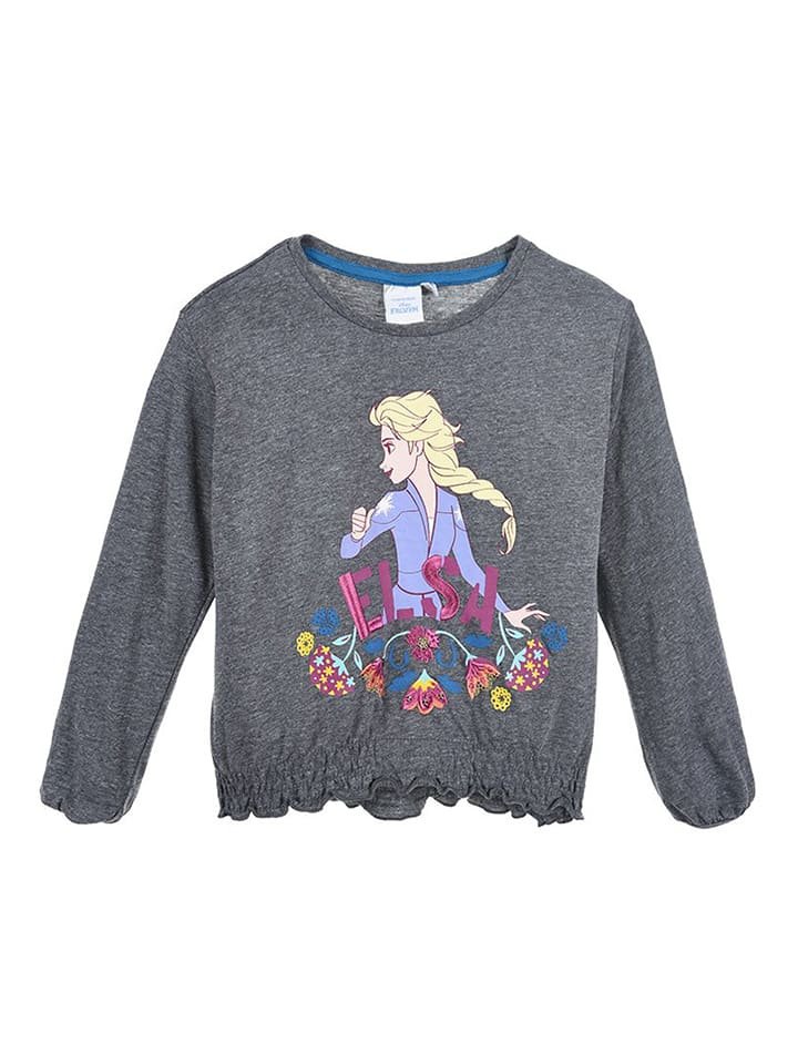 Disney Frozen Koszulka "Kraina lodu" w kolorze antracytowym ze wzorem