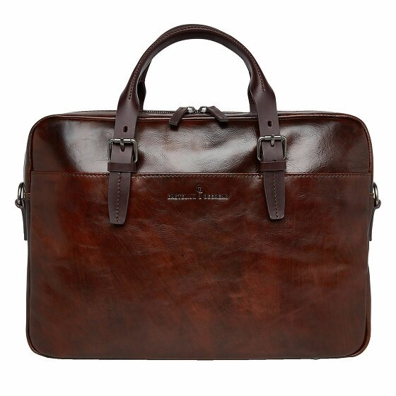 Castelijn & Beerens Rien Briefcase RFID Leather 41 cm Laptop Compartment cognac