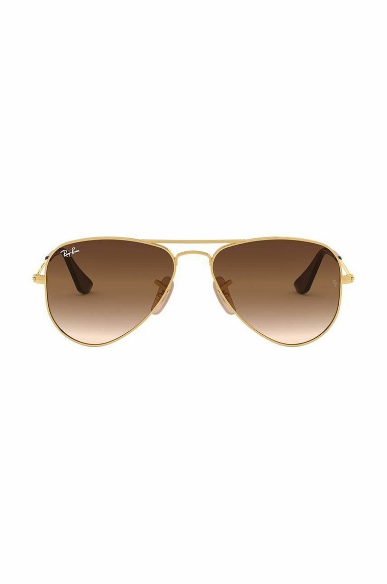 Ray-Ban okulary przeciwsłoneczne dziecięce JUNIOR AVIATOR kolor brązowy 0RJ9506S