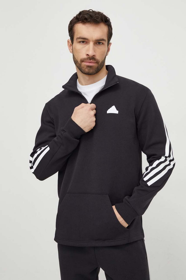 adidas bluza męska kolor czarny z nadrukiem