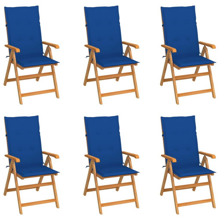 Krzesło ogrodowe drewniane tekowe, 7 ustawień, kob / AAALOE