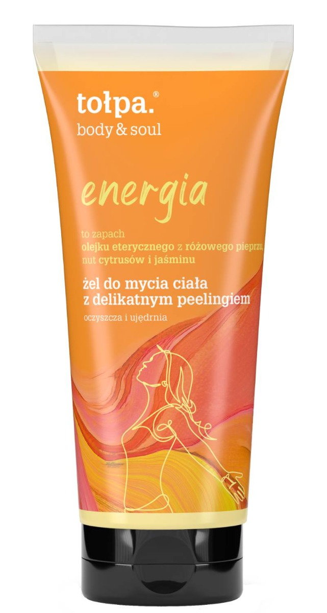 Tołpa Body & Soul Żel do mycia ciała z Delikatnym Peelingiem Energia