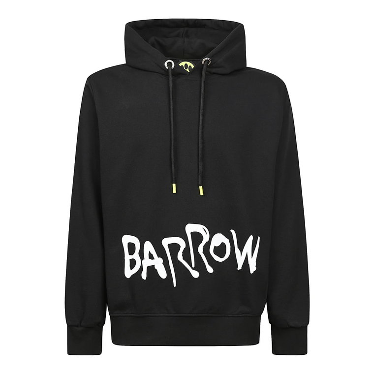 Czarna Bawełniana Bluza z Kapturem dla Mężczyzn Barrow