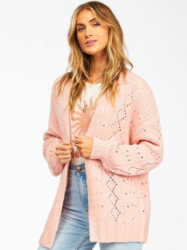 Billabong BLISSED OUT TICKLED PINK luksusowy damski sweter - S