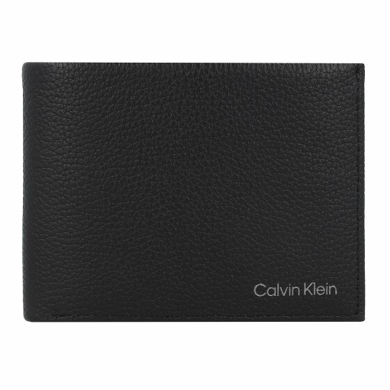 Calvin Klein Portfel Ochrona RFID Skórzany 13 cm black