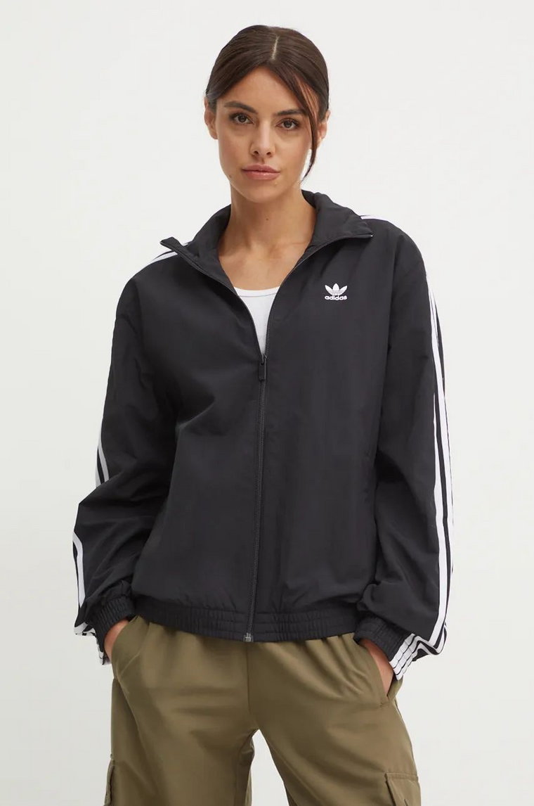 adidas Originals kurtka Woven Tracktop damska kolor czarny przejściowa oversize JD5331