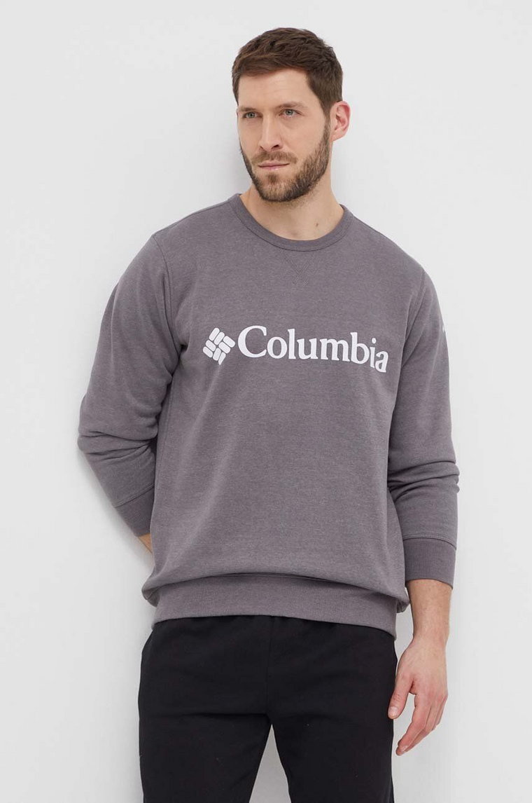 Columbia bluza męska kolor szary z nadrukiem