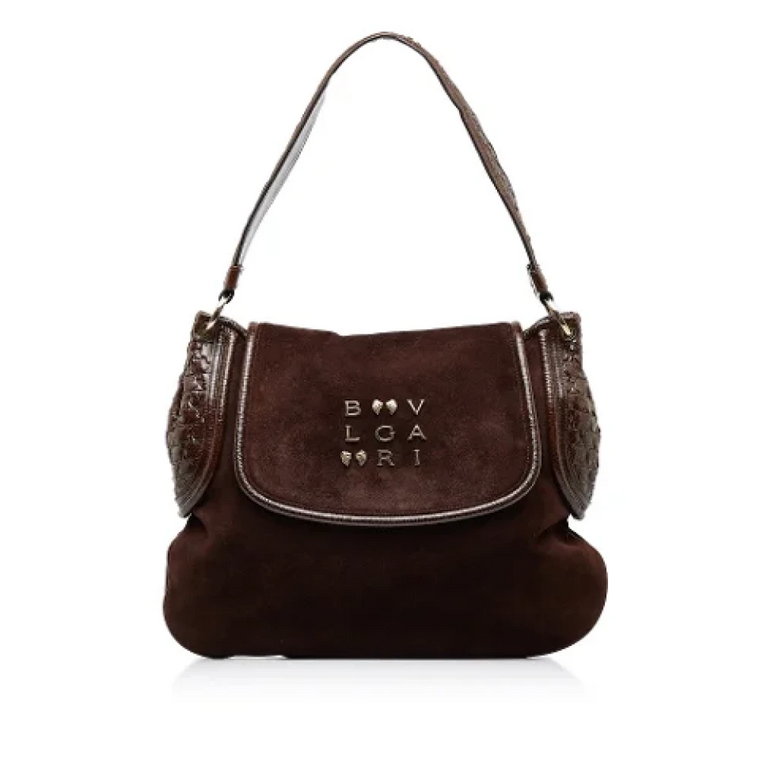 Pre-owned Suede shoulder-bags Bvlgari Vintage