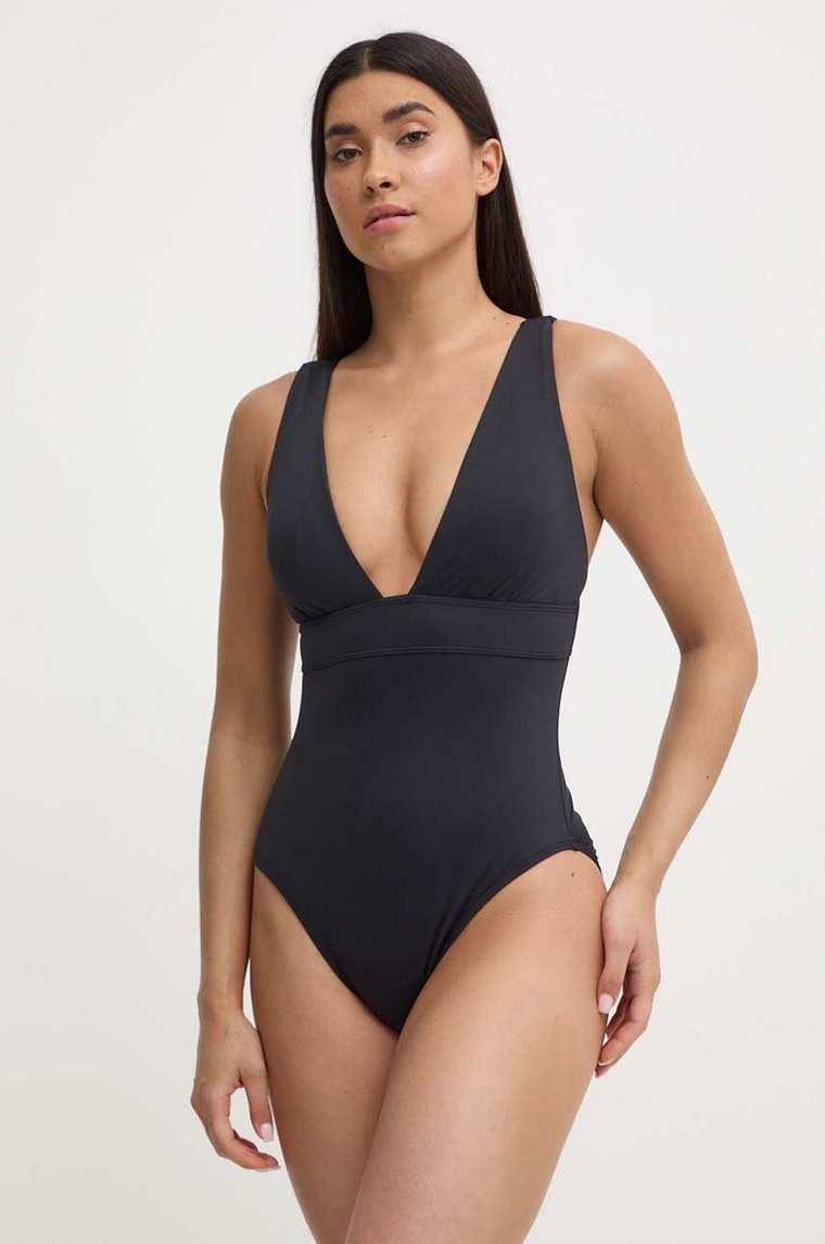 Lauren Ralph Lauren jednoczęściowy strój kąpielowy kolor czarny lekko usztywniona miseczka 20201109
