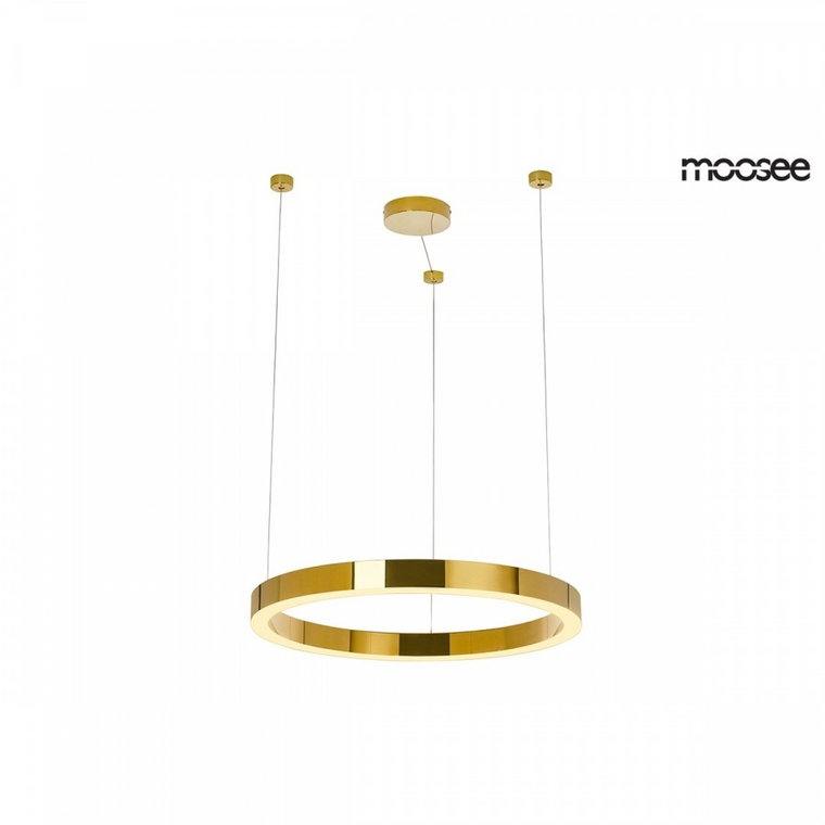 MOOSEE lampa wisząca RING LUXURY 50  złota - LED, chromowane złoto kod: MSE010100150