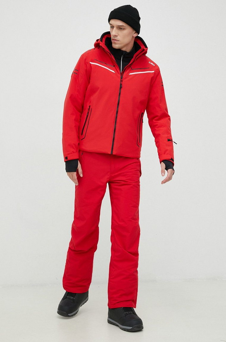 Columbia spodnie snowboardowe kolor czerwony