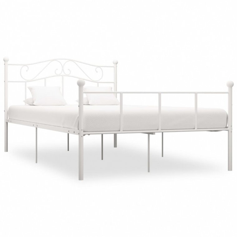 Rama łóżka, biała, metalowa, 120 x 200 cm kod: V-284518