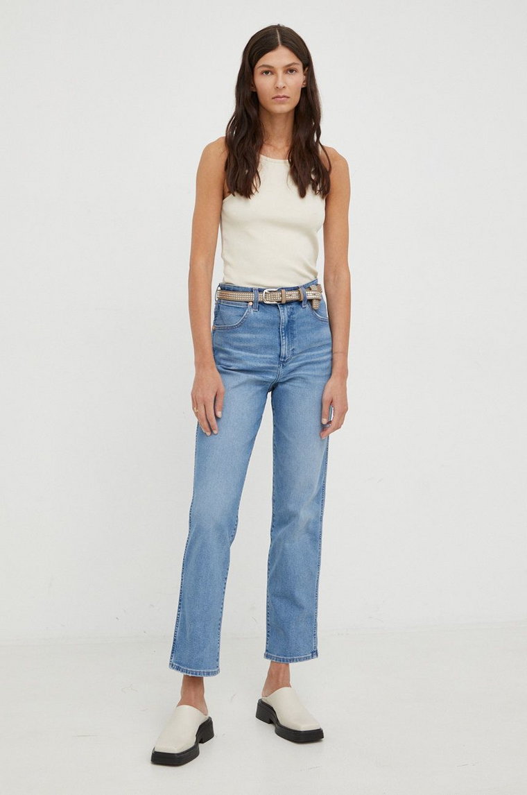 Wrangler jeansy Mom Straight Mauna damskie high waist