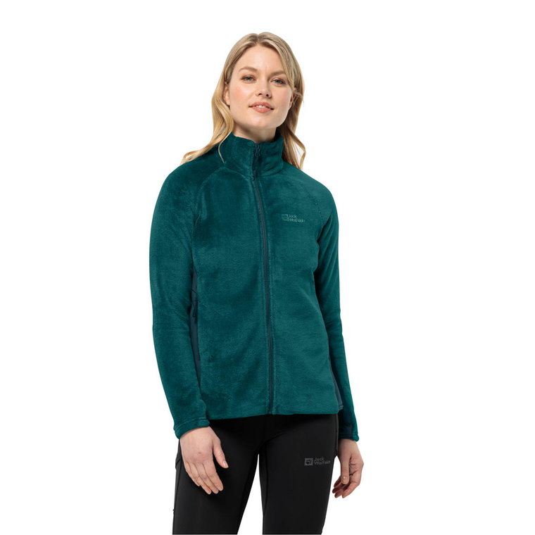 Damska kurtka polarowa Jack Wolfskin ROTWAND FZ W sea green - XS