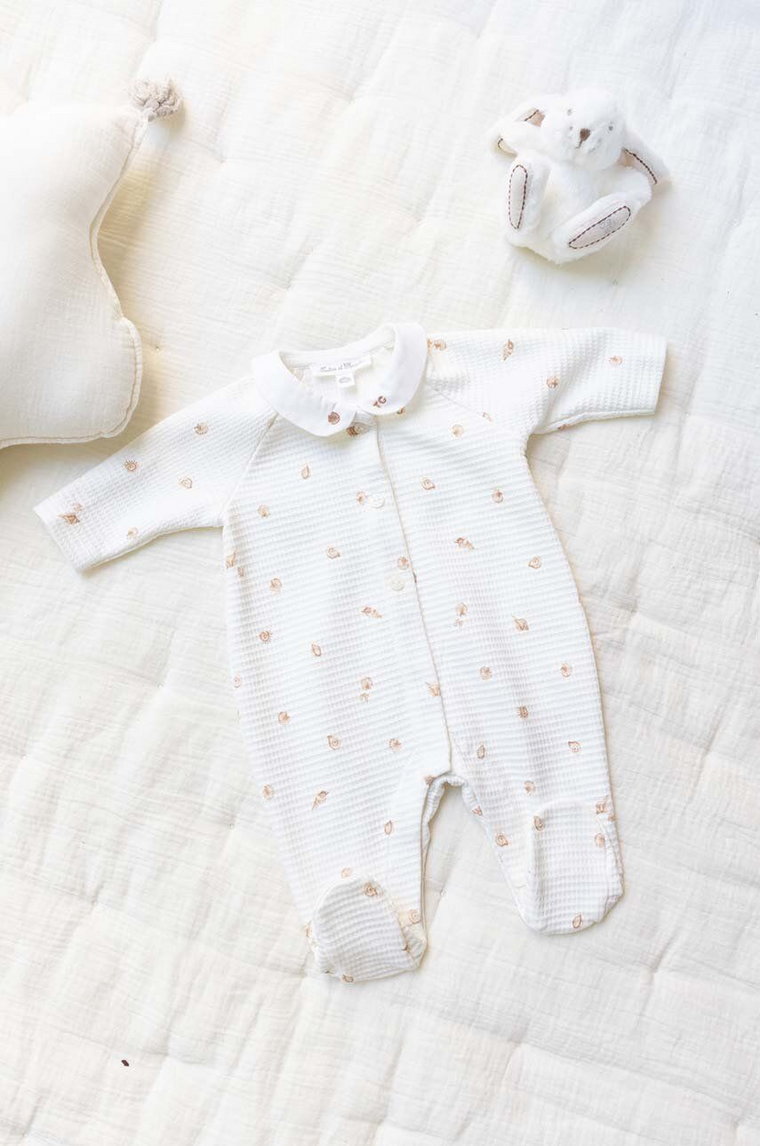 Tartine et Chocolat piżama niemowlęca kolor beżowy wzorzysta