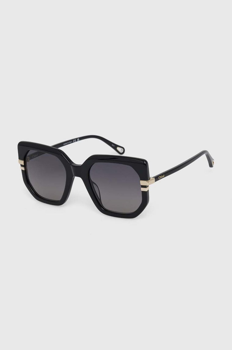 Chloé okulary przeciwsłoneczne damskie kolor czarny CH0240S