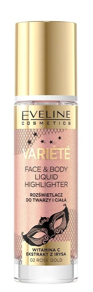 EVeline Variete - Rozświetlacz w płynie do twarzy i ciała 02 Rose Gold 30ml