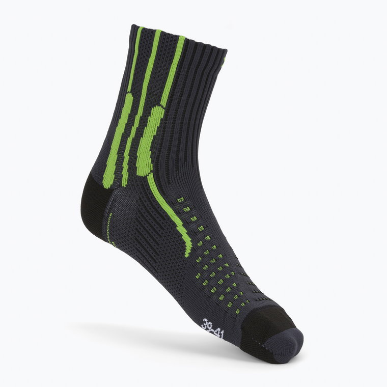 Skarpety do biegania X-Socks Xbs.Effektor Running charcoal/effektor green | WYSYŁKA W 24H | 30 DNI NA ZWROT