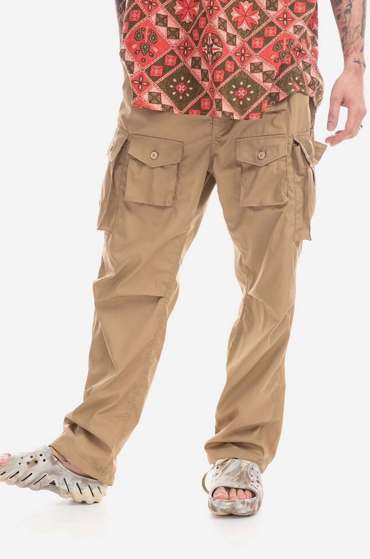 Engineered Garments spodnie męskie kolor beżowy w fasonie cargo 23S1F016.CT236-CT236