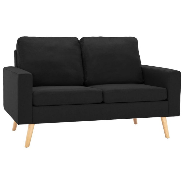 Sofa 2-osobowa czarna 130x76x82,5cm