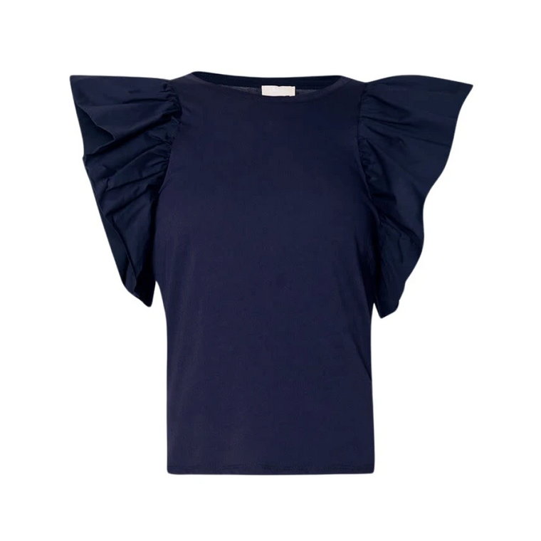 Niebieski T-shirt Poplinowy Liu Jo