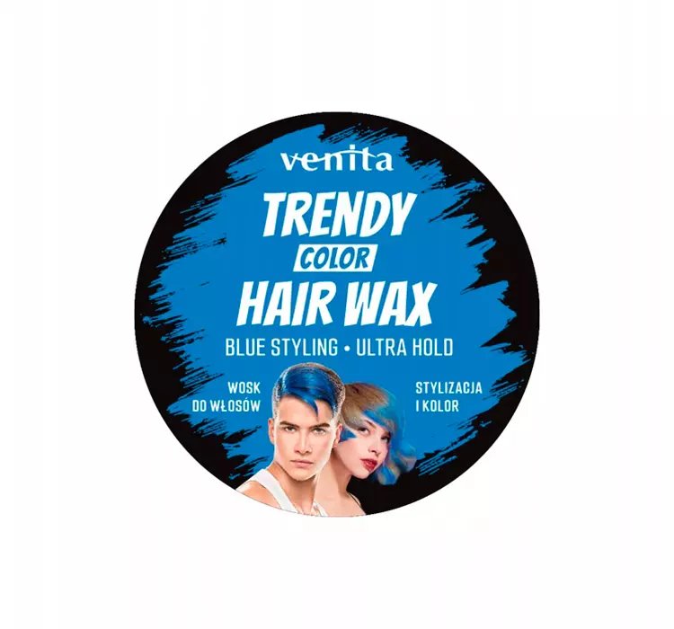 VENITA TRENDY COLOR HAIR WAX WOSK KOLORYZUJĄCO - STYLIZUJĄCY DO WŁOSÓW BLUE 75G