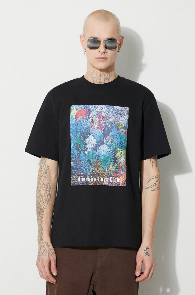 Billionaire Boys Club t-shirt bawełniany Willderness męski kolor czarny z nadrukiem B23444