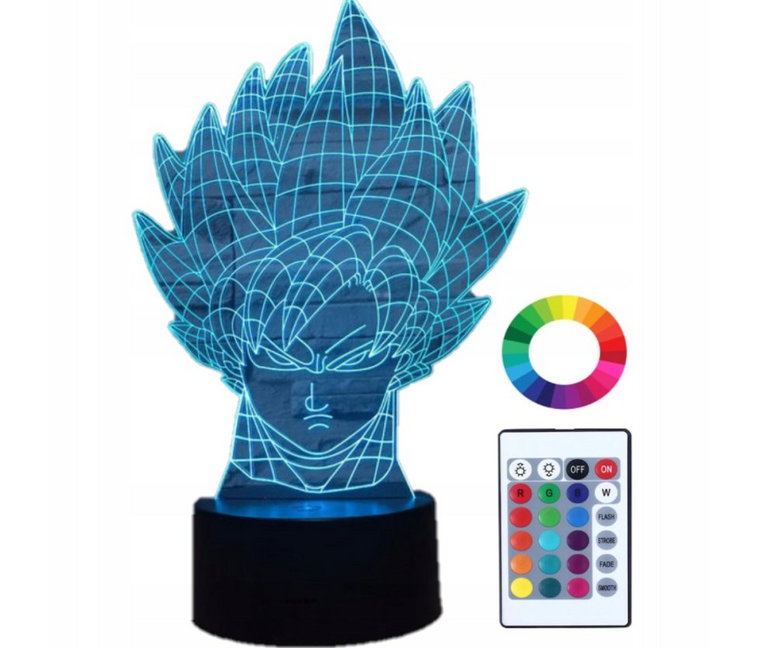 Lampka Nocna Anime Manga GOKU 3D Led Imię