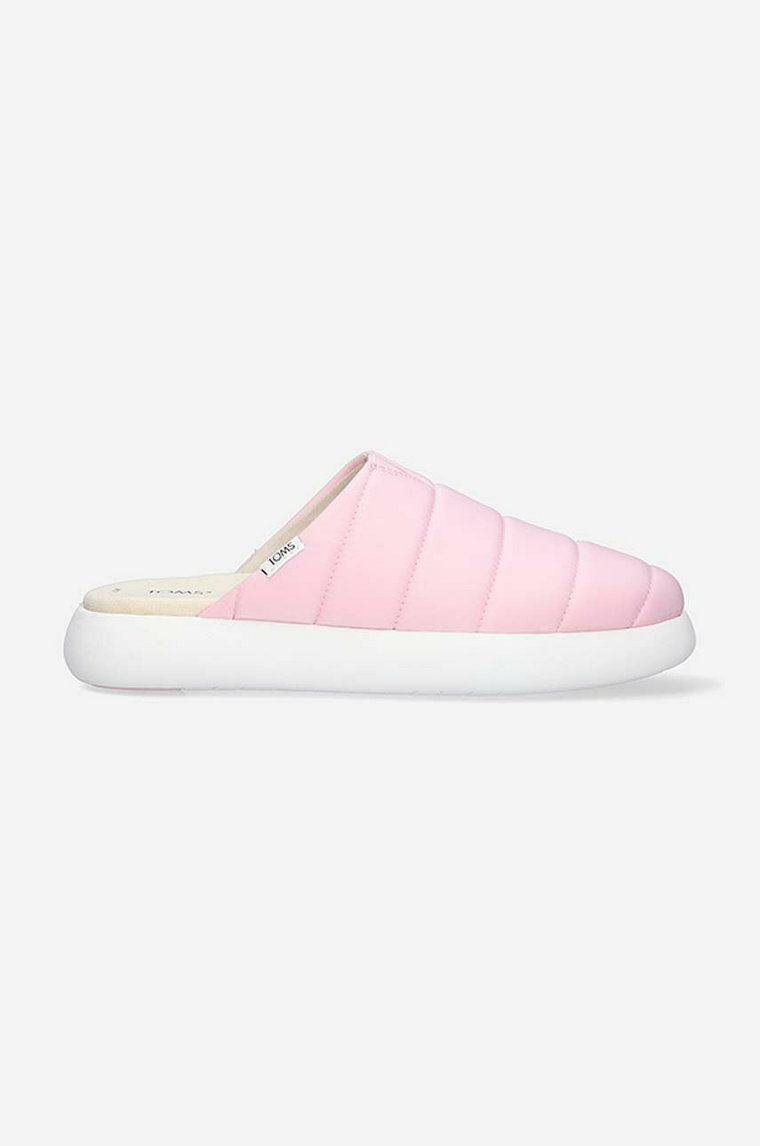 Toms klapki Matte Mallow Mule Sneaker damskie kolor różowy