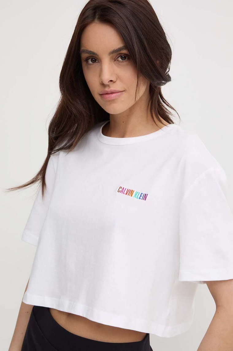 Calvin Klein Underwear t-shirt piżamowy bawełniany kolor biały bawełniana 000QS7193E