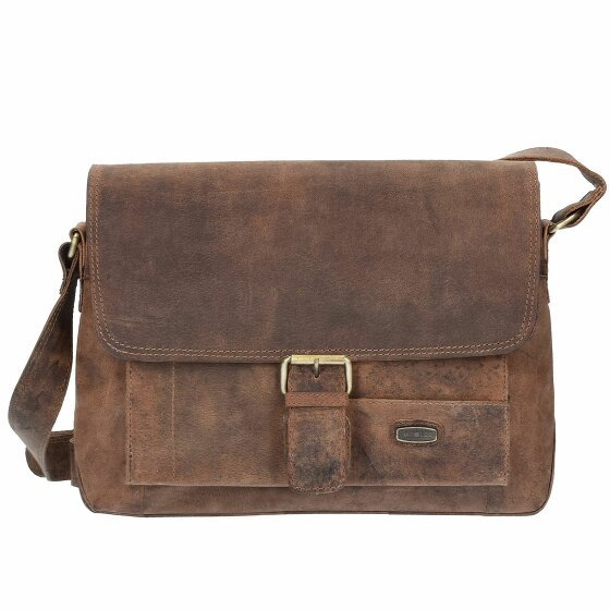 Harold's Antique Messenger 32 cm Leather Laptop Compartment natur