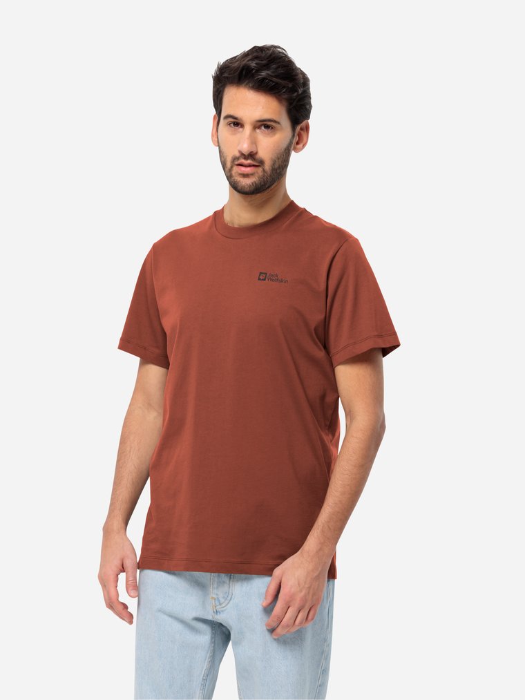 Koszulka męska Jack Wolfskin Essential T M 1808382-2503 S Pomarańczowa (4064993851748). T-shirty męskie