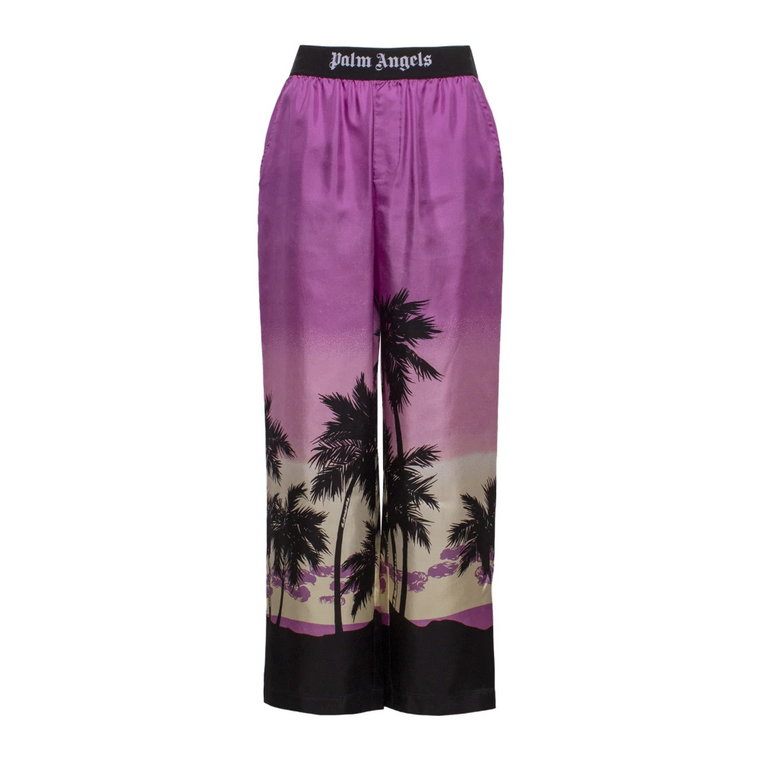 Fluorescencyjne Spodnie Pijama z Palmami Palm Angels