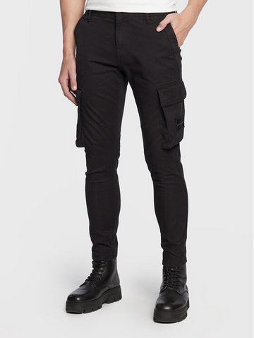 Spodnie materiałowe J30J322043 Czarny Regular Fit